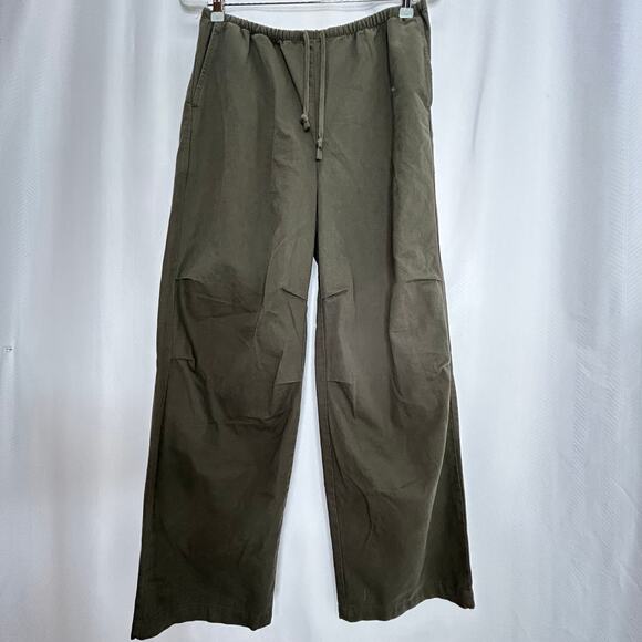 The Group Babaton barrel pants pull on green size medium wide leg - Picture 1 of 9